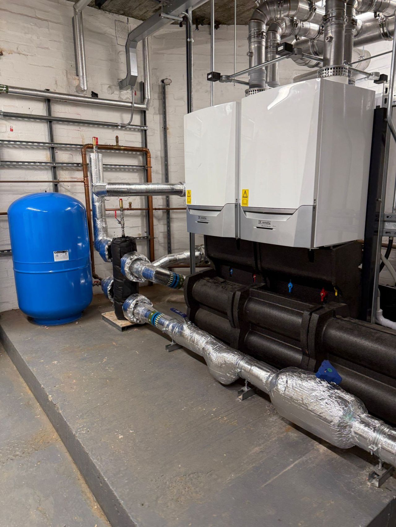 Commercial boiler installation